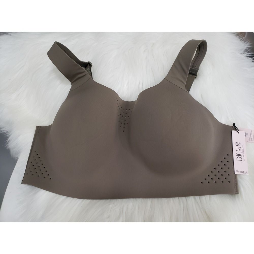 NEW 38C Victoria's Secret VSX Featherweight Max  Sports‎ Bra bare taupe gray